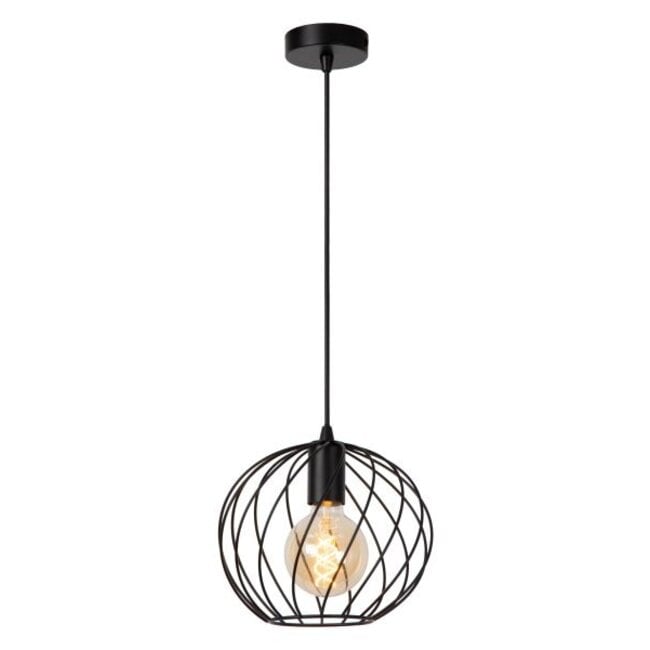 DANZA - Hanglamp - Ø 25 cm - 1xE27 - Zwart - 21428/25/30