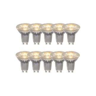 Lucide MR16 * 10 - Led lamp - Ø 5 cm - LED - GU10 - 10x5W 2700K - Transparent - Set of 10 - 49008/10/60