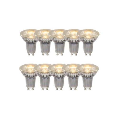 Lucide MR16 * 10 - Led lamp - Ø 5 cm - LED - GU10 - 10x5W 2700K - Transparant - Set van 10 - 49008/10/60 Lucide MR16 * 10 - Led lamp - Ø 5 cm - LED - GU10 - 10x5W 2700K - Transparant - Set van 10 - 49008/10/60