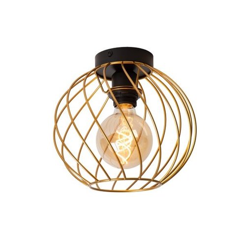 Lucide DANZA - Plafonnière - Ø 25 cm - 1xE27 - Mat Goud / Messing - 21128/25/02 Lucide DANZA - Plafonnière - Ø 25 cm - 1xE27 - Mat Goud / Messing - 21128/25/02