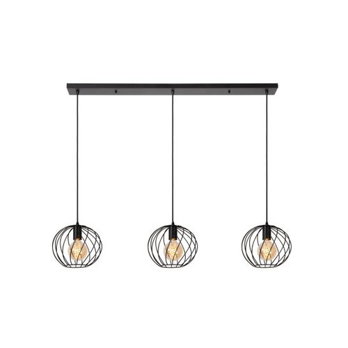 Lucide DANZA - Hanglamp - 3xE27 - Zwart - 21428/03/30 Lucide DANZA - Hanglamp - 3xE27 - Zwart - 21428/03/30