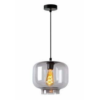 Lucide MEDINE - Pendant lamp - Ø 25 cm - 1xE27 - Fumé - 46413/01/65