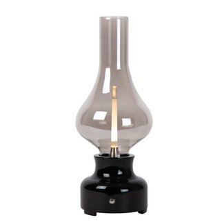 Lucide JASON - Lampe de table rechargeable - Accu/Batterie - LED Dim. - 1x2W 3000K - 3 StepDim - Noir - 74516/02/30