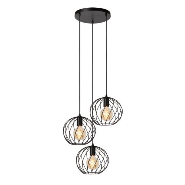 DANZA - Hanging lamp - Ø 50 cm - 3xE27 - Black - 21428/13/30