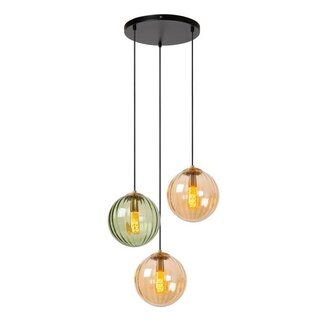 Lucide MONSARAZ - Hanging lamp - Ø 35 cm - 3xE27 - Green - 45493/03/33