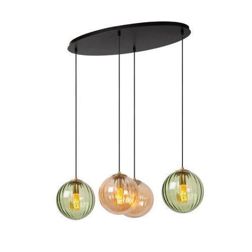 Lucide MONSARAZ - Hanging lamp - 4xE27 - Green - 45493/04/33 Lucide MONSARAZ - Hanging lamp - 4xE27 - Green - 45493/04/33