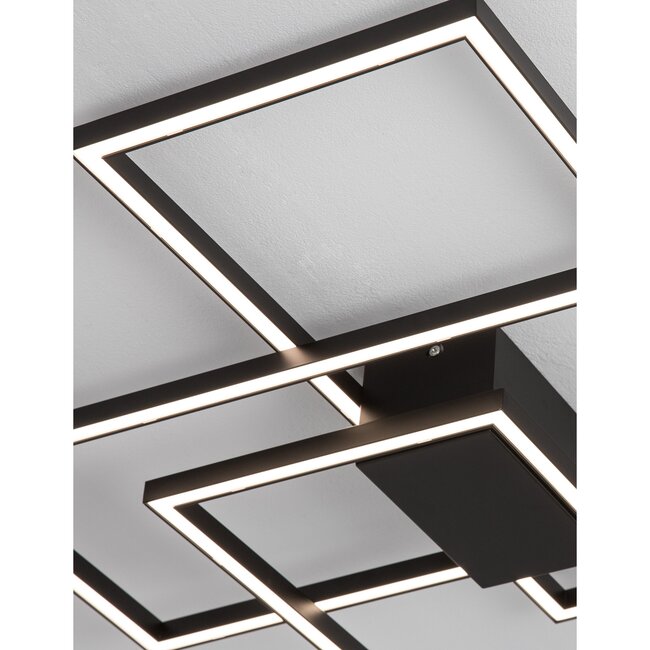 LED ceiling lamp BILBAO black 90 x 67 cm