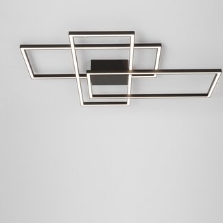 Nova Luce LED ceiling lamp BILBAO black 90 x 67 cm