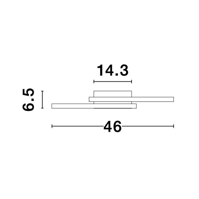 LED ceiling lamp BILBAO black 46 x 46 cm