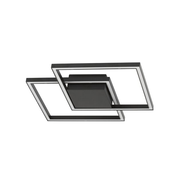 LED ceiling lamp BILBAO black 46 x 46 cm