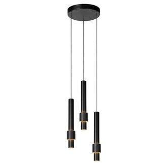 Lucide MARGARY - Suspension - Ø 28 cm - LED Dim. - 3x4W 2700K - Noir - 24402/15/30