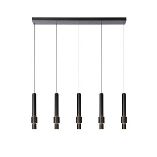 Lucide MARGARY - Hanging lamp - LED Dim. - 5x4.2W 2700K - Black - 24402/30/30