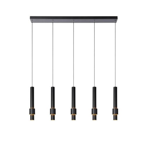 Lucide MARGARY - Hanging lamp - LED Dim. - 5x4.2W 2700K - Black - 24402/30/30