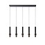 Lucide MARGARY - Hanging lamp - LED Dim. - 5x4.2W 2700K - Black - 24402/30/30