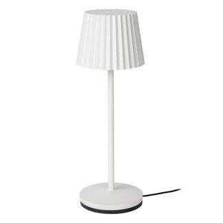 Lucide JUSTINE - Rechargeable Table Lamp Outdoor - Battery - LED Dim. - 1x2W 2700K - IP54 - With wireless charging station - White - 27889/02/31