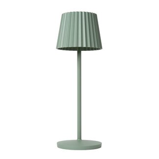 Lucide JUSTINE - Rechargeable Table Lamp Outdoor - Battery - LED Dim. - 1x2W 2700K - IP54 - With wireless charging station - Green - 27889/02/33