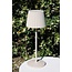 JUSTINE - Lampe de Table Rechargeable Extérieure - Batterie - LED Dim. - 1x2W 2700K - IP54 - Avec station de charge sans fil - Beige - 27889/02/38
