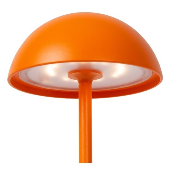 JOY - Rechargeable Table Lamp Outdoor - Battery - Ø 12 cm - LED Dim. - 1x1.5W 3000K - IP54 - Orange - 15500/02/53