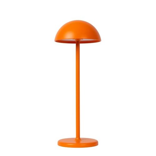 Lucide JOY - Oplaadbare Tafellamp Buiten - Accu/Batterij - Ø 12 cm - LED Dimb. - 1x1,5W 3000K - IP54 - Oranje - 15500/02/53 Lucide JOY - Oplaadbare Tafellamp Buiten - Accu/Batterij - Ø 12 cm - LED Dimb. - 1x1,5W 3000K - IP54 - Oranje - 15500/02/53