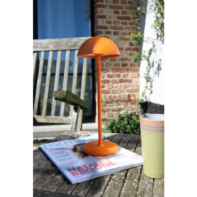 JOY - Rechargeable Table Lamp Outdoor - Battery - Ø 12 cm - LED Dim. - 1x1.5W 3000K - IP54 - Orange - 15500/02/53