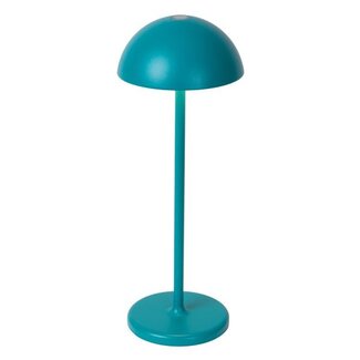 Lucide JOY - Oplaadbare Tafellamp Buiten - Accu/Batterij - Ø 12 cm - LED Dimb. - 1x1,5W 3000K - IP54 - Turkoois - 15500/02/37