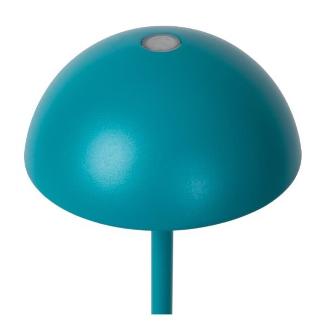 JOY - Rechargeable Outdoor Table Lamp - Battery/Battery Operated - Ø 12 cm - LED Dimmable - 1x1.5W 3000K - IP54 - Turquoise - 15500/02/37