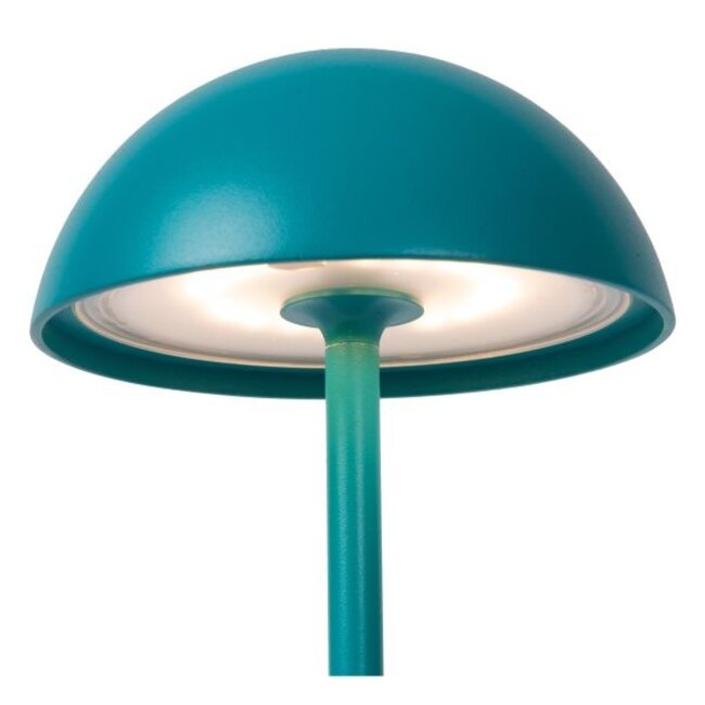 JOY - Lampe de table d'extérieur rechargeable - Fonctionne sur batterie - Ø 12 cm - LED à intensité variable - 1 x 1,5 W 3 000 K - IP54 - Turquoise - 15500/02/37