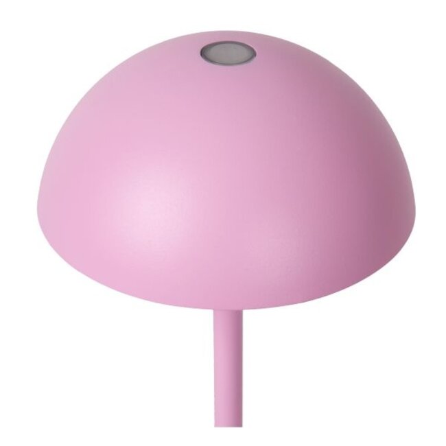 JOY - Oplaadbare Tafellamp Buiten - Accu/Batterij - Ø 12 cm - LED Dimb. - 1x1,5W 3000K - IP54 - Roze - 15500/02/66