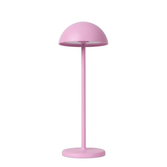 JOY - Rechargeable Table Lamp Outdoor - Battery - Ø 12 cm - LED Dim. - 1x1.5W 3000K - IP54 - Pink - 15500/02/66