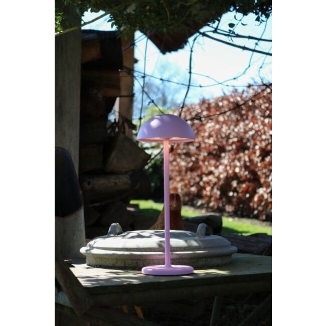 JOY - Rechargeable Outdoor Table Lamp - Battery/Battery Operated - Ø 12 cm - LED Dimmable - 1x1.5W 3000K - IP54 - Pink - 15500/02/66