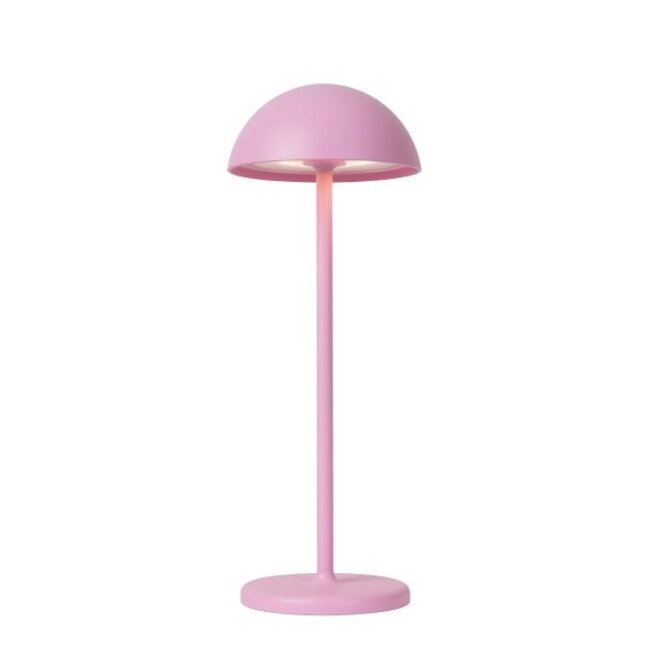 JOY - Lampe de table d'extérieur rechargeable - Fonctionne sur batterie - Ø 12 cm - LED à intensité variable - 1 x 1,5 W 3 000 K - IP54 - Rose - 15500/02/66