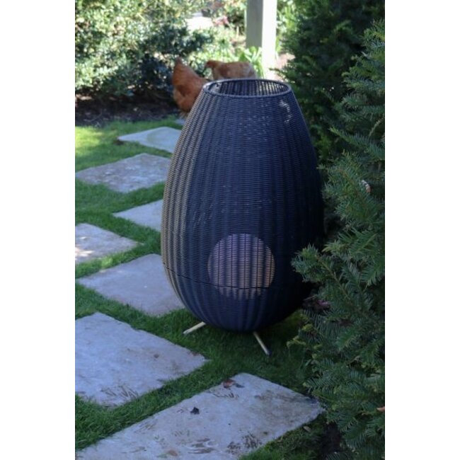 COLIN IP44 - Oplaadbare Vloerlamp Buiten - Accu/Batterij - LED Dimb. - 1x3W 3000K - IP44 - 3 StepDim - Zwart - 03843/80/30