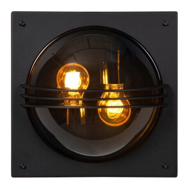 PRIVAS - Wandlamp Buiten - 2xE27 - IP44 - Zwart - 14828/02/30