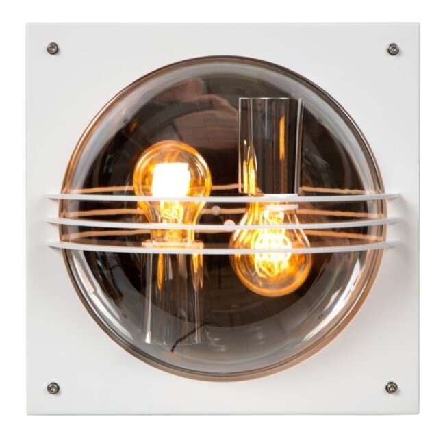 PRIVAS - Wandlamp Buiten - 2xE27 - IP44 - Wit - 14828/02/31
