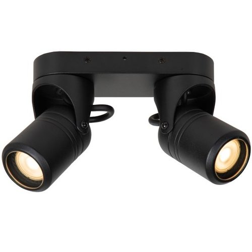 Lucide NIORT - Plafondspot Buiten - 2xGU10 - IP44 - Zwart - 14825/02/30 Lucide NIORT - Plafondspot Buiten - 2xGU10 - IP44 - Zwart - 14825/02/30