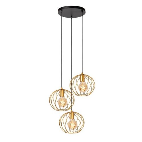 Lucide DANZA - Hanglamp - Ø 50 cm - 3xE27 - Mat Goud / Messing - 21428/13/02 Lucide DANZA - Hanglamp - Ø 50 cm - 3xE27 - Mat Goud / Messing - 21428/13/02