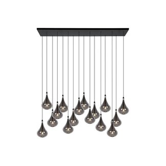 Lucide TEARS - Hanging lamp - LED Dim. - G4 - 16x1.5W 3000K - Black - 70434/16/30