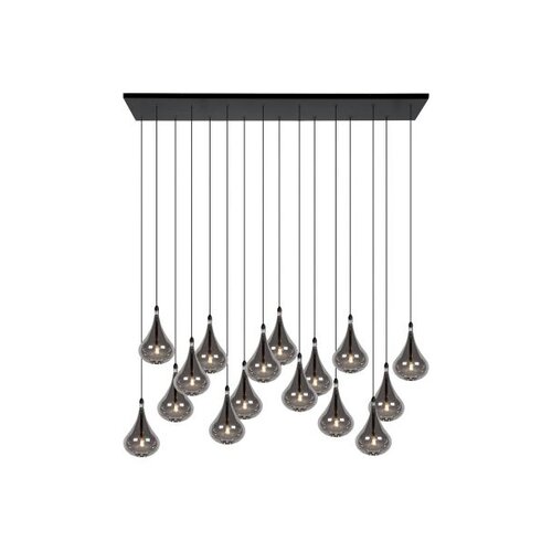 Lucide TEARS - Suspension - LED Dim. - G4 - 16x1.5W 3000K - Noir - 70434/16/30 Lucide TEARS - Suspension - LED Dim. - G4 - 16x1.5W 3000K - Noir - 70434/16/30