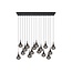 Lucide TEARS - Hanging lamp - LED Dim. - G4 - 16x1.5W 3000K - Black - 70434/16/30