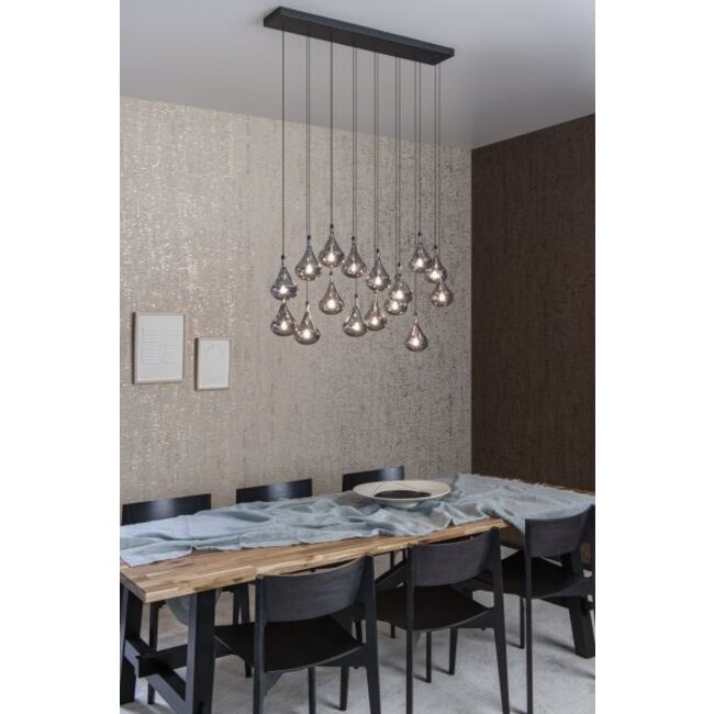 TEARS - Hanglamp - LED Dimb. - G4 - 16x1,5W 3000K - Zwart - 70434/16/30