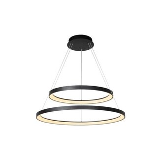Lucide Premium VIDAL - Hanging lamp - Ø 78 cm - LED Dim. - 1x92W 2700K - Black - 46403/92/30