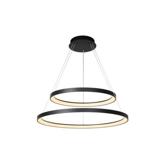 Lucide VIDAL - Hanging lamp - Ø 78 cm - LED Dim. - 1x92W 2700K - Black - 46403/92/30