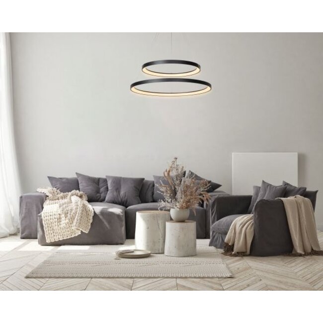 VIDAL - Hanging lamp - Ø 78 cm - LED Dim. - 1x92W 2700K - Black - 46403/92/30