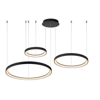 Lucide Premium VIDAL - Hanging lamp - Ø 78 cm - LED Dim. - 1x120W 2700K - Black - 46403/99/30