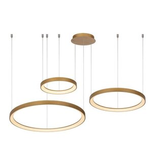 Lucide Premium VIDAL - Hanglamp - Ø 78 cm - LED Dimb. - 1x120W 2700K - Mat Goud / Messing - 46403/99/02