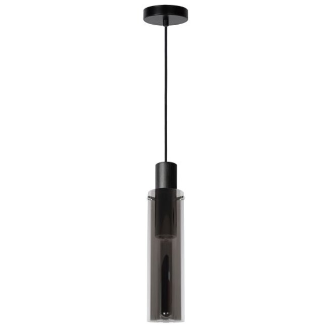 ORLANDO - Hanging lamp - Ø 10 cm - 1xE27 - Fumé - 74404/01/65