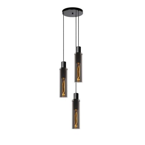 Lucide ORLANDO - Suspension - Ø 32 cm - 3xE27 - Fumé - 74404/13/65 Lucide ORLANDO - Suspension - Ø 32 cm - 3xE27 - Fumé - 74404/13/65