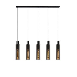Lucide ORLANDO - Hanging lamp - 5xE27 - Fumé - 74404/05/65