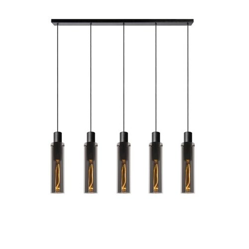 Lucide ORLANDO - Suspension - 5xE27 - Fumé - 74404/05/65 Lucide ORLANDO - Suspension - 5xE27 - Fumé - 74404/05/65