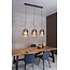 GLORIO - Hanging lamp - 3xE27 - Black - 25402/03/65